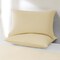 Double Brushed Pillow Cases with Zipper Standard Size, 2 Pack Super Soft Pillow Shams Covers, Luxury Cozy Zippered Pillowcases, 20 X 26 Inches, Cream